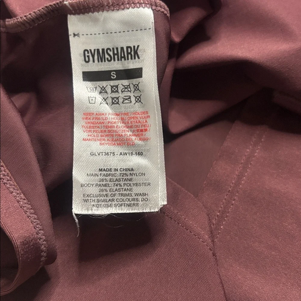 Gymshark Lustre Vest longline Tank Top Winter Berry burgundy Workout yoga S